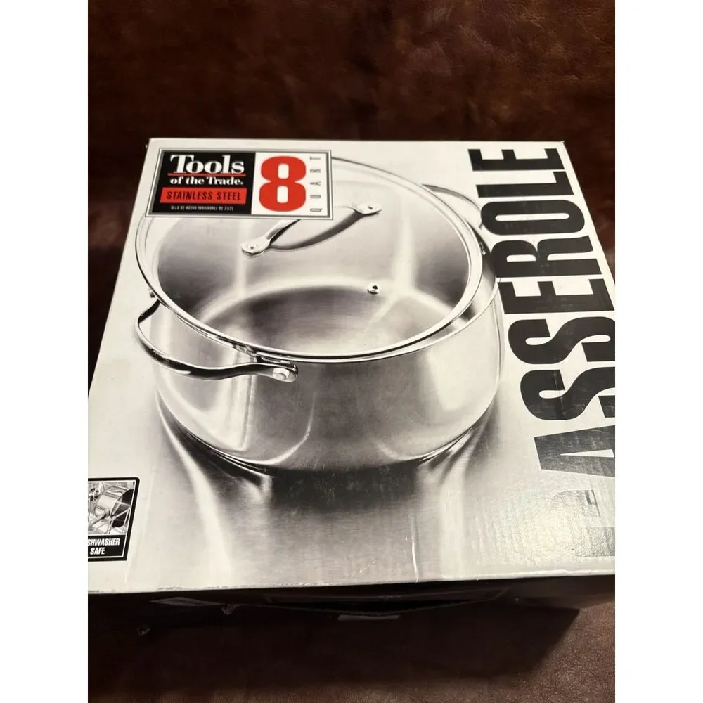 Tools of the Trade 8‑Quart Stainless Steel Casserole – New in Box from Macy's